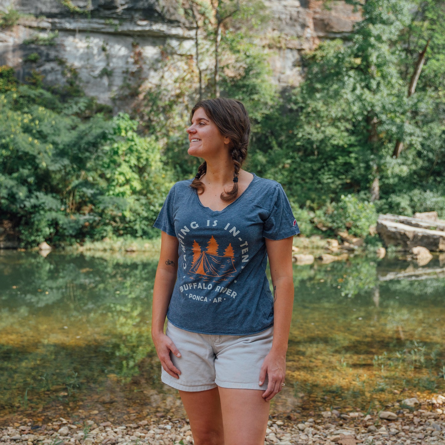 Camping Is In-Tents Women's V Neck