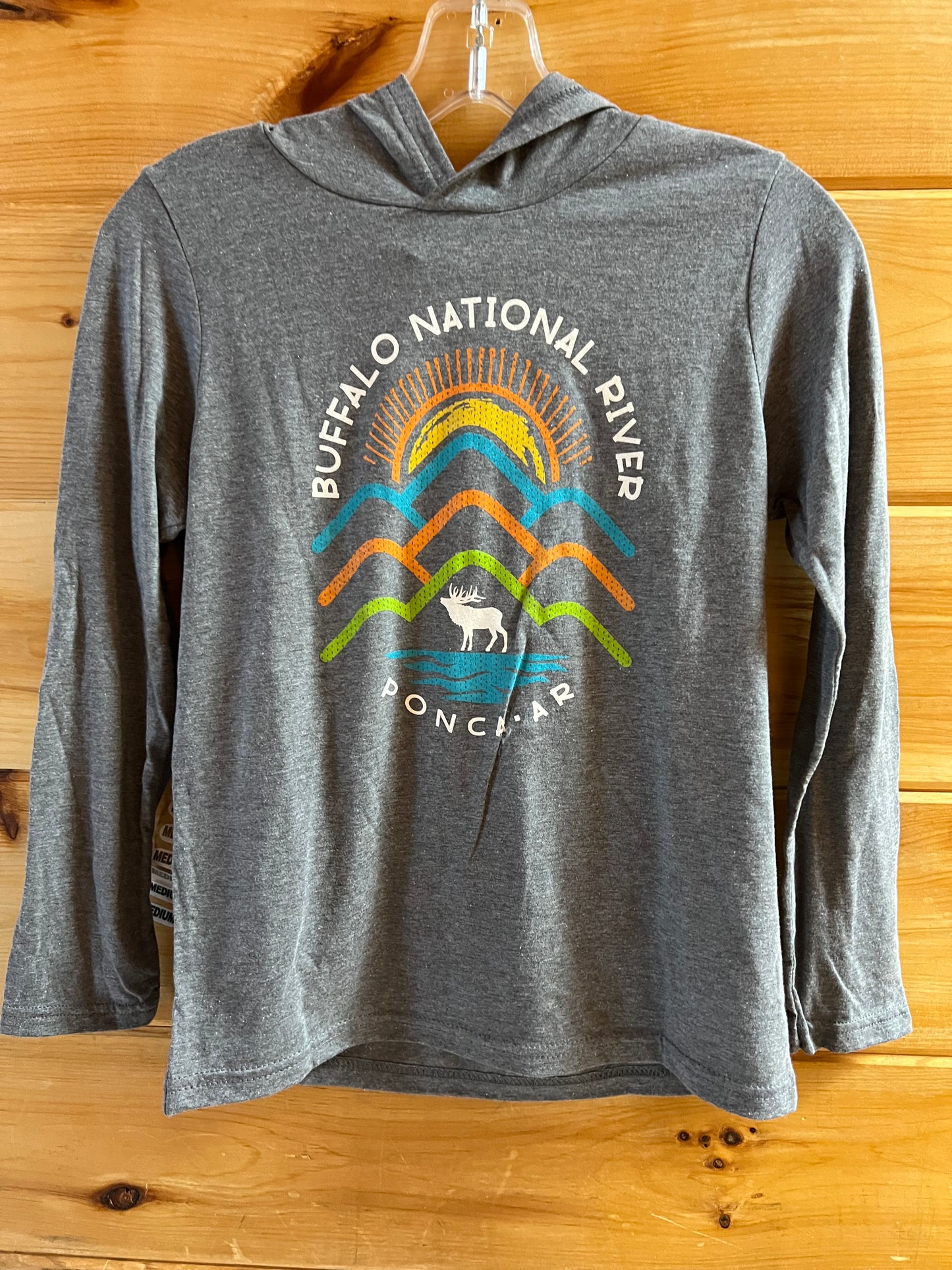 Youth Mountain Tops Hooded Long Sleeve Shirt