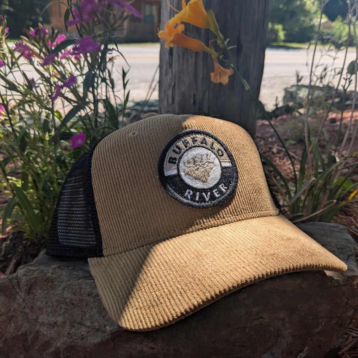 Khaki Corduroy Trucker Hat