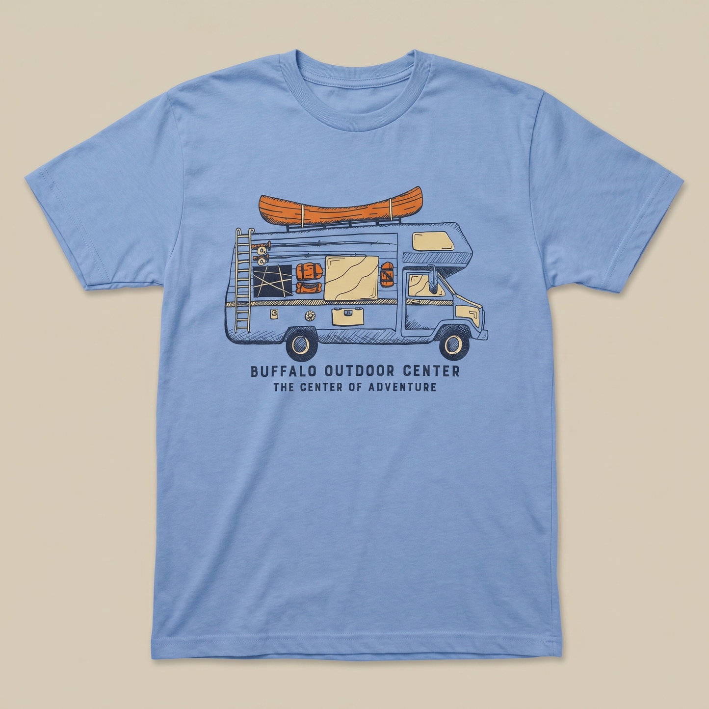 Buffalo Outdoor Center RV Adventure Shirt in Blue