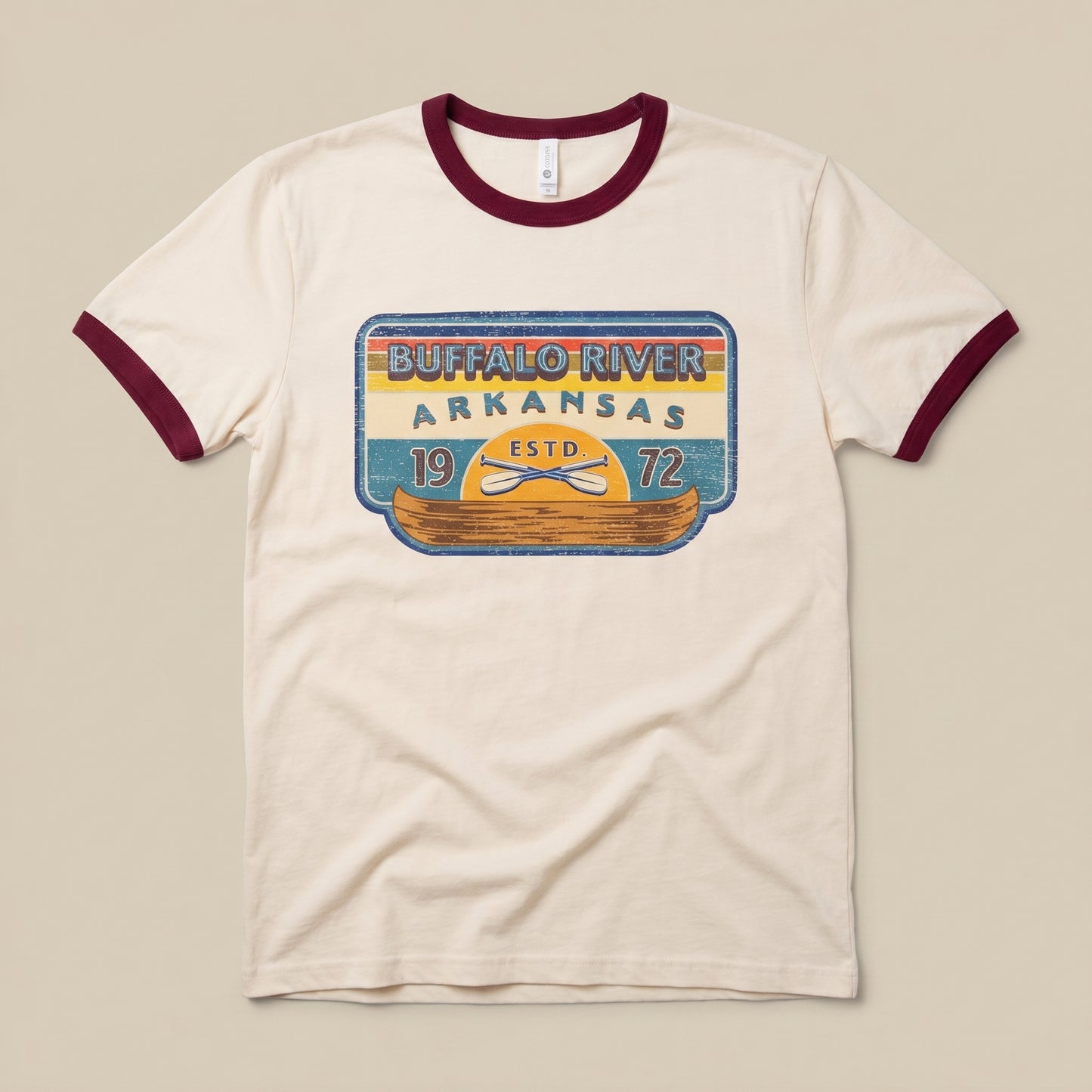 Boat Badge Ringer Short Sleeve Tshirt