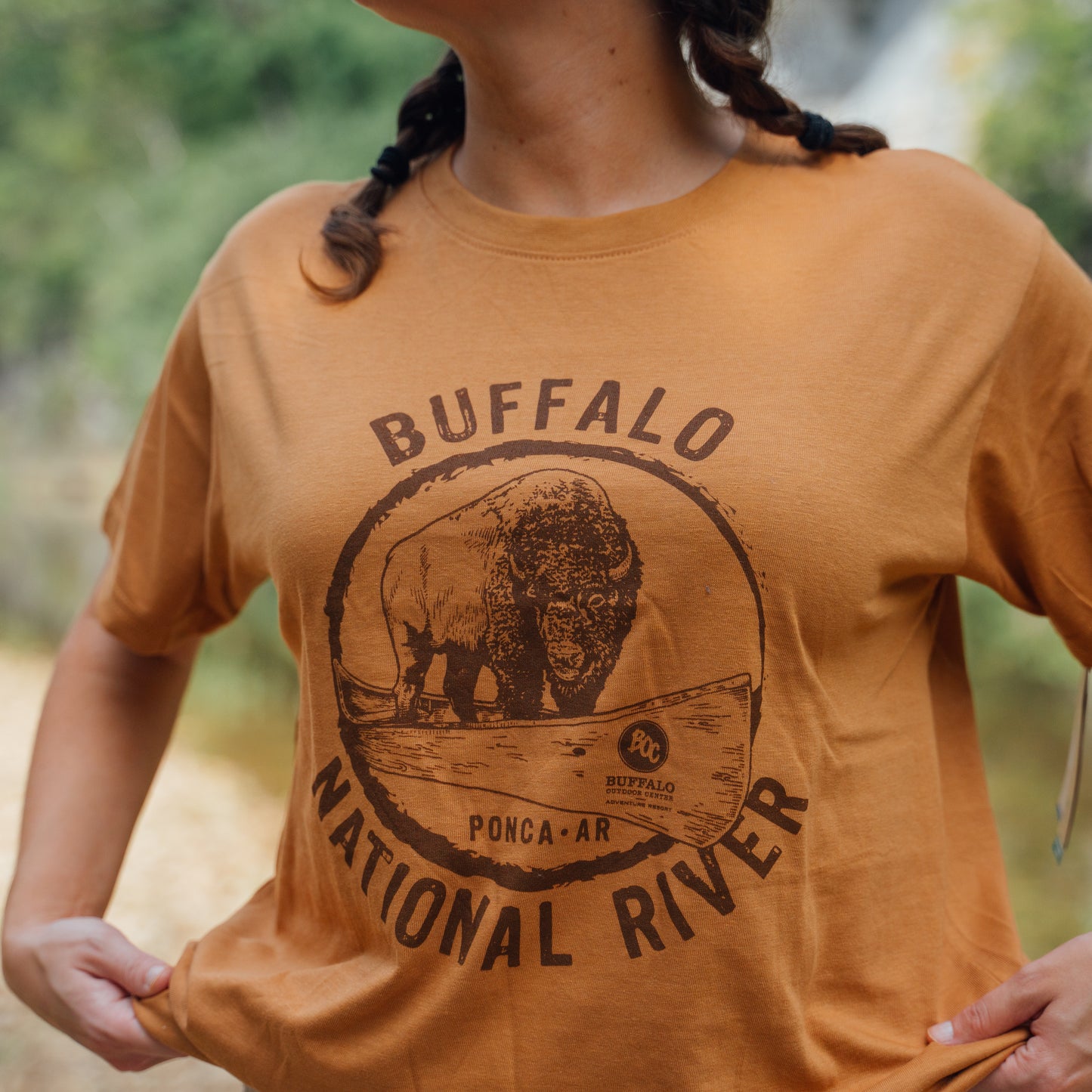 Buffalo in Canoe Sustainable Tee