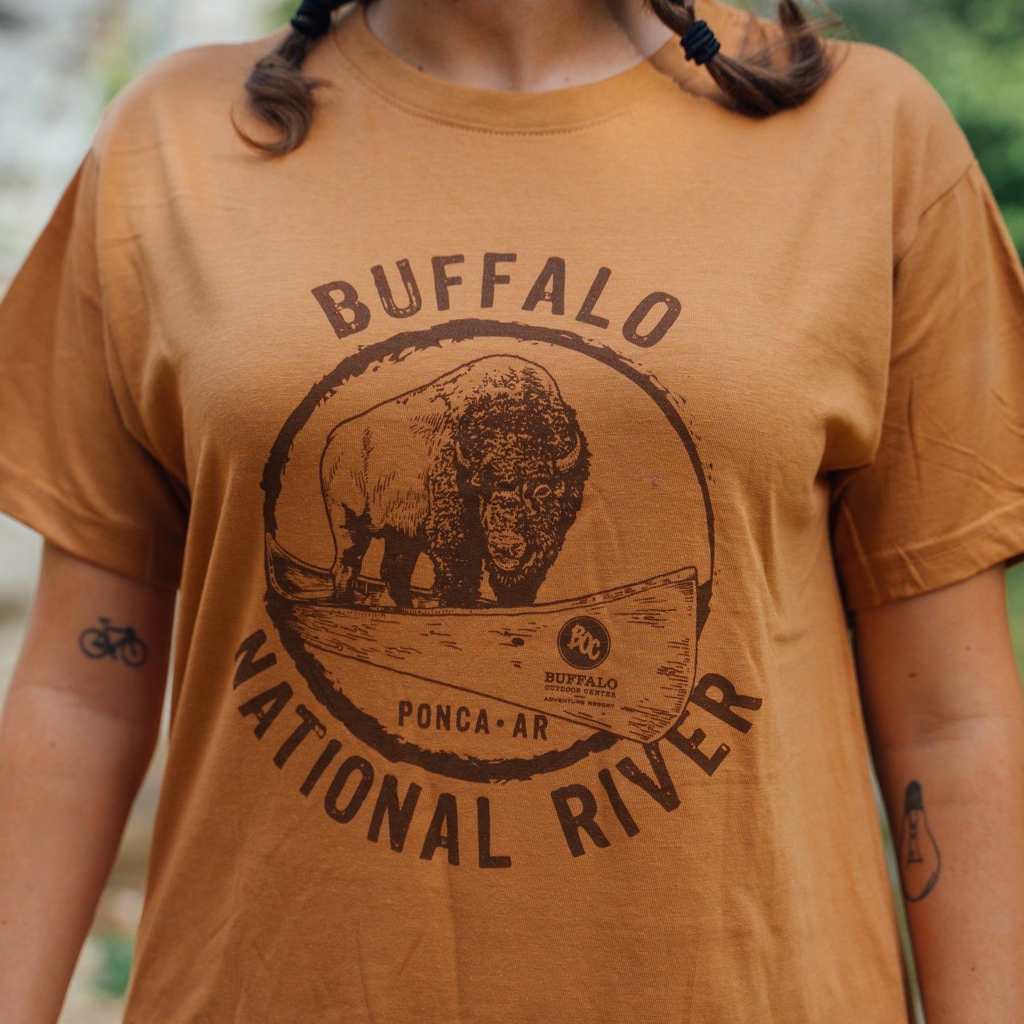 Buffalo in Canoe Sustainable Tee