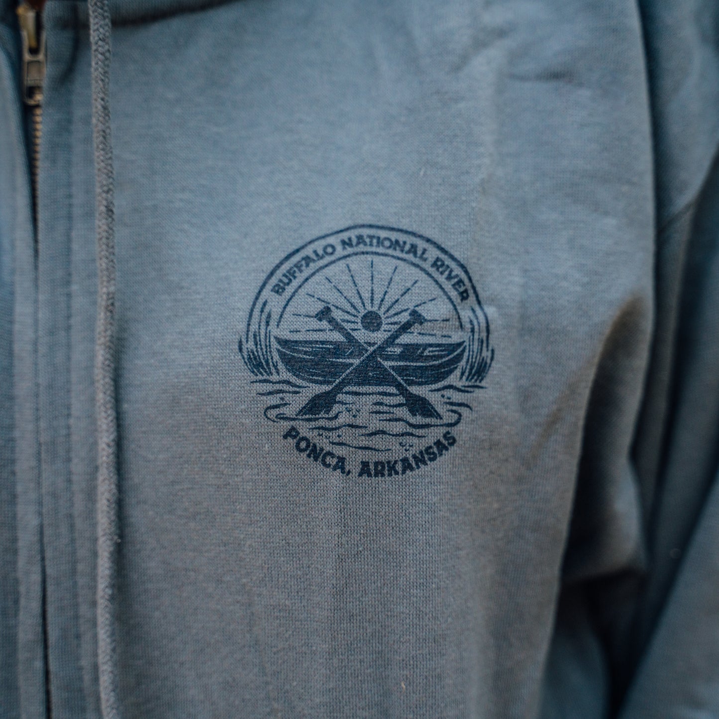 Canoe And Paddle Zip Up Hoodie