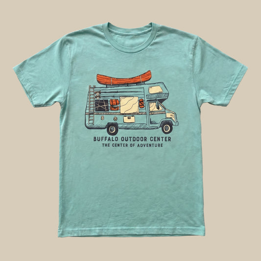 Buffalo Outdoor Center RV Adventure Shirt in Mint