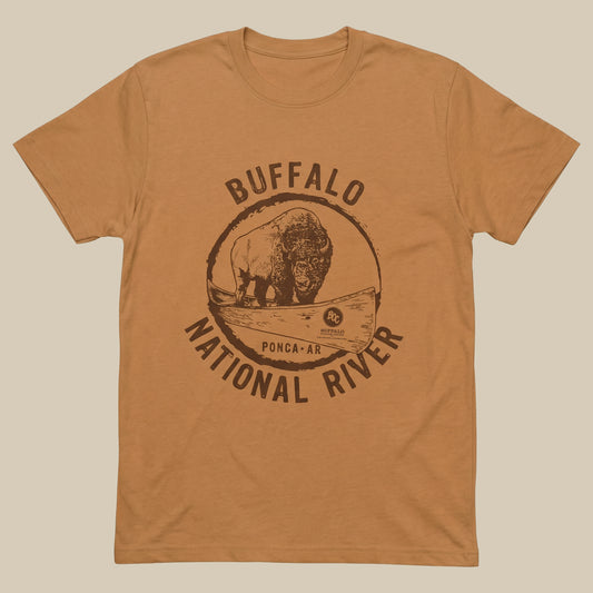 Buffalo in Canoe Sustainable Tee