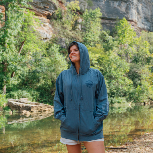 Canoe And Paddle Zip Up Hoodie