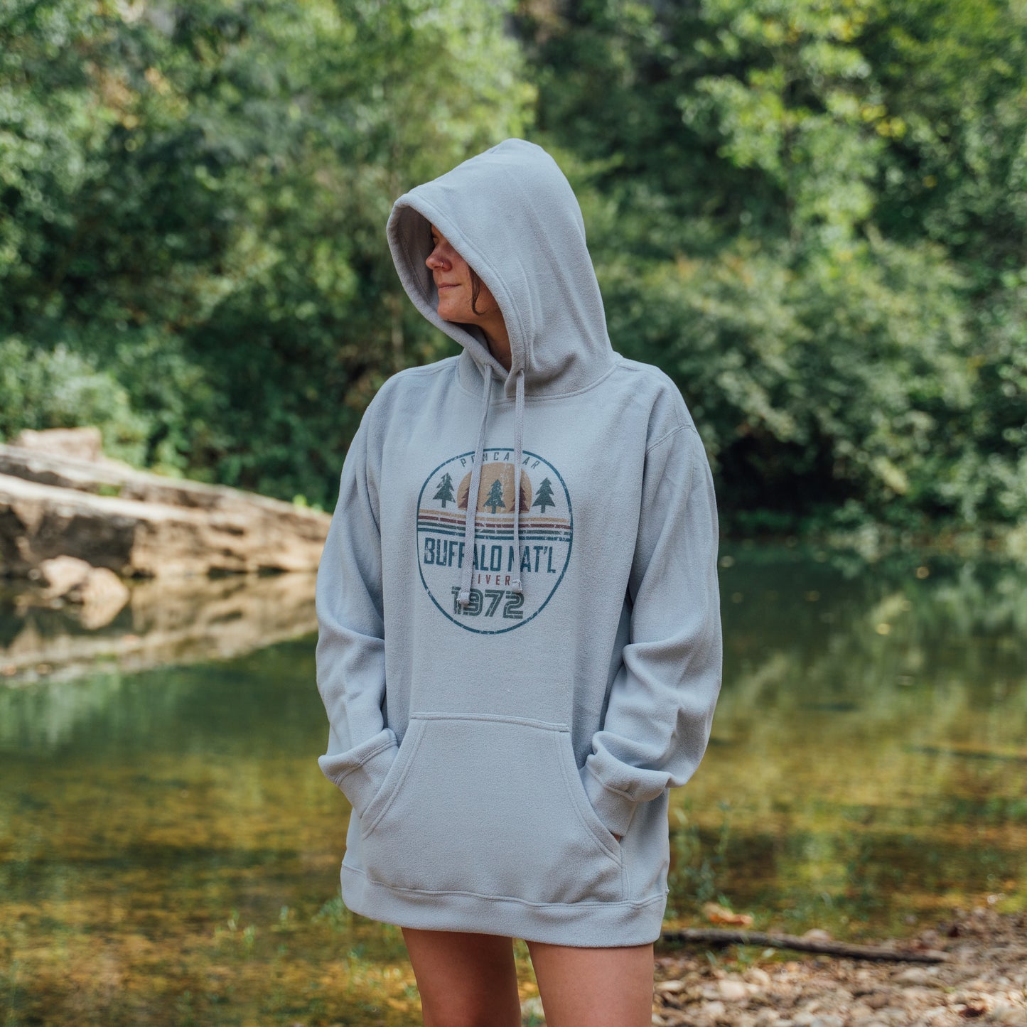 Watercolor Whisper Fleece Hood