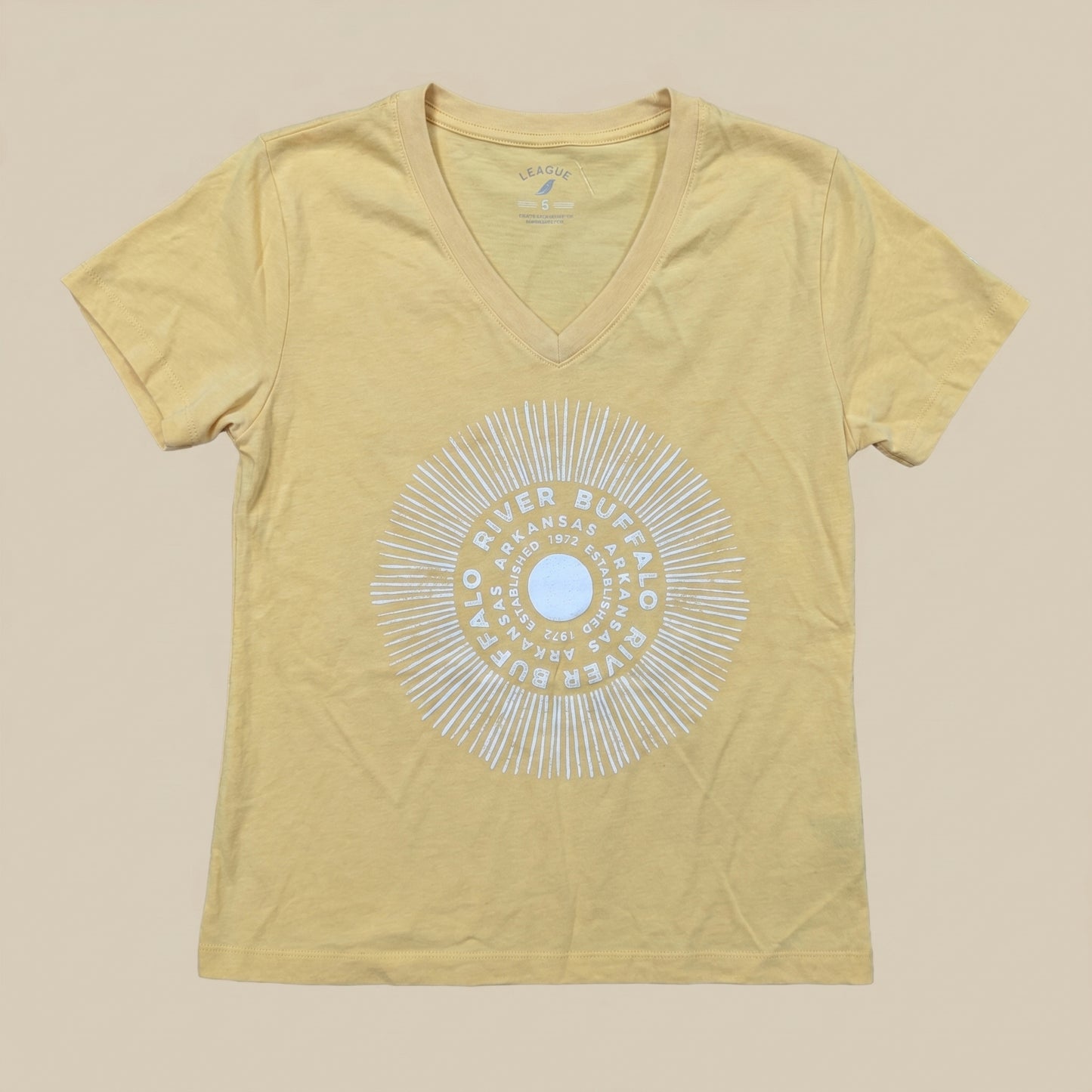 V-Neck Short Sleeve in Heather Varsity Gold