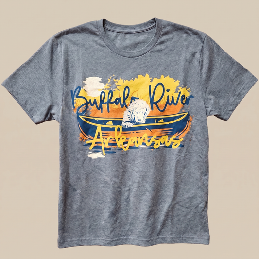 DOG CANOE BUFFALO RIVER T-SHIRT