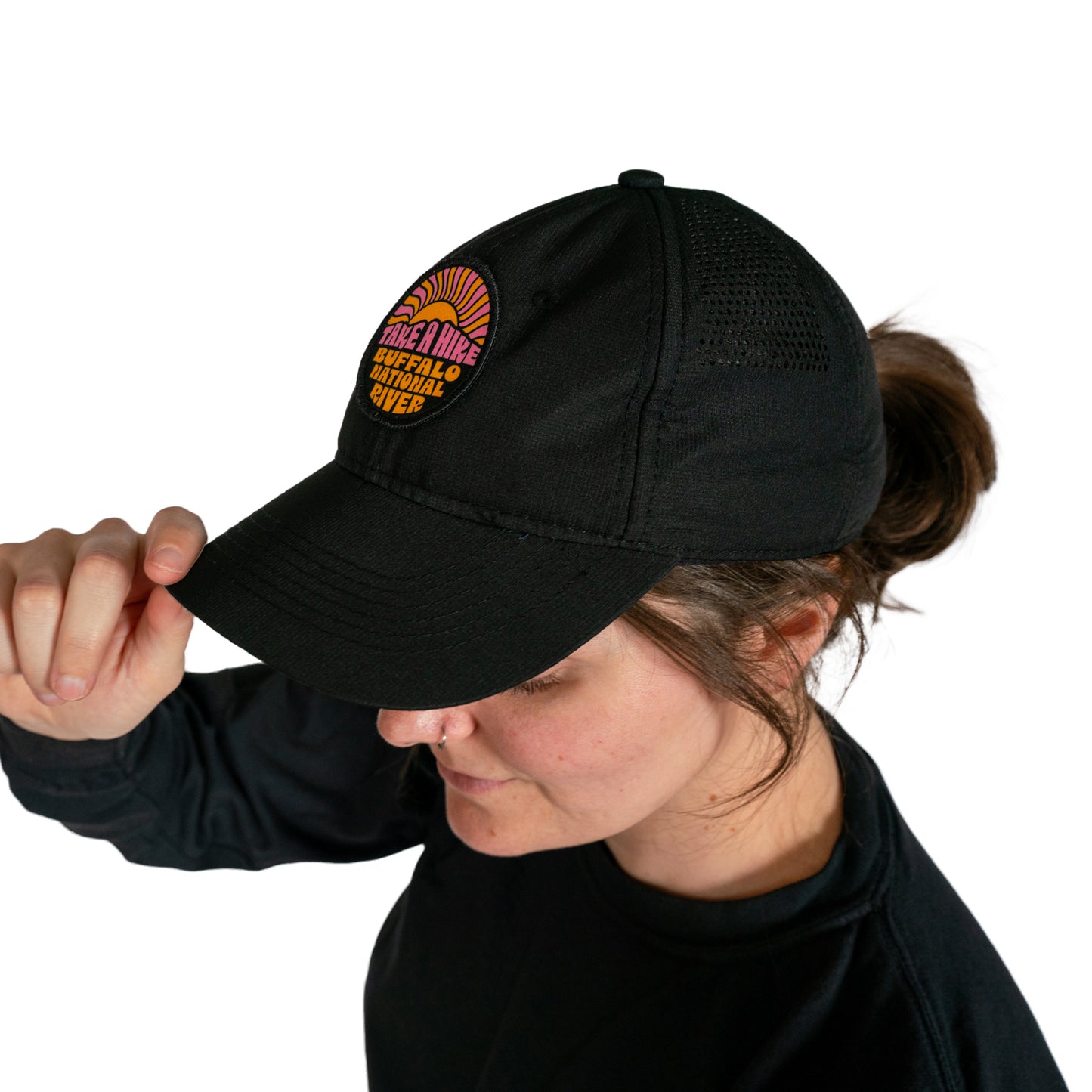 Take A Hike Ladies Fit Black Hat