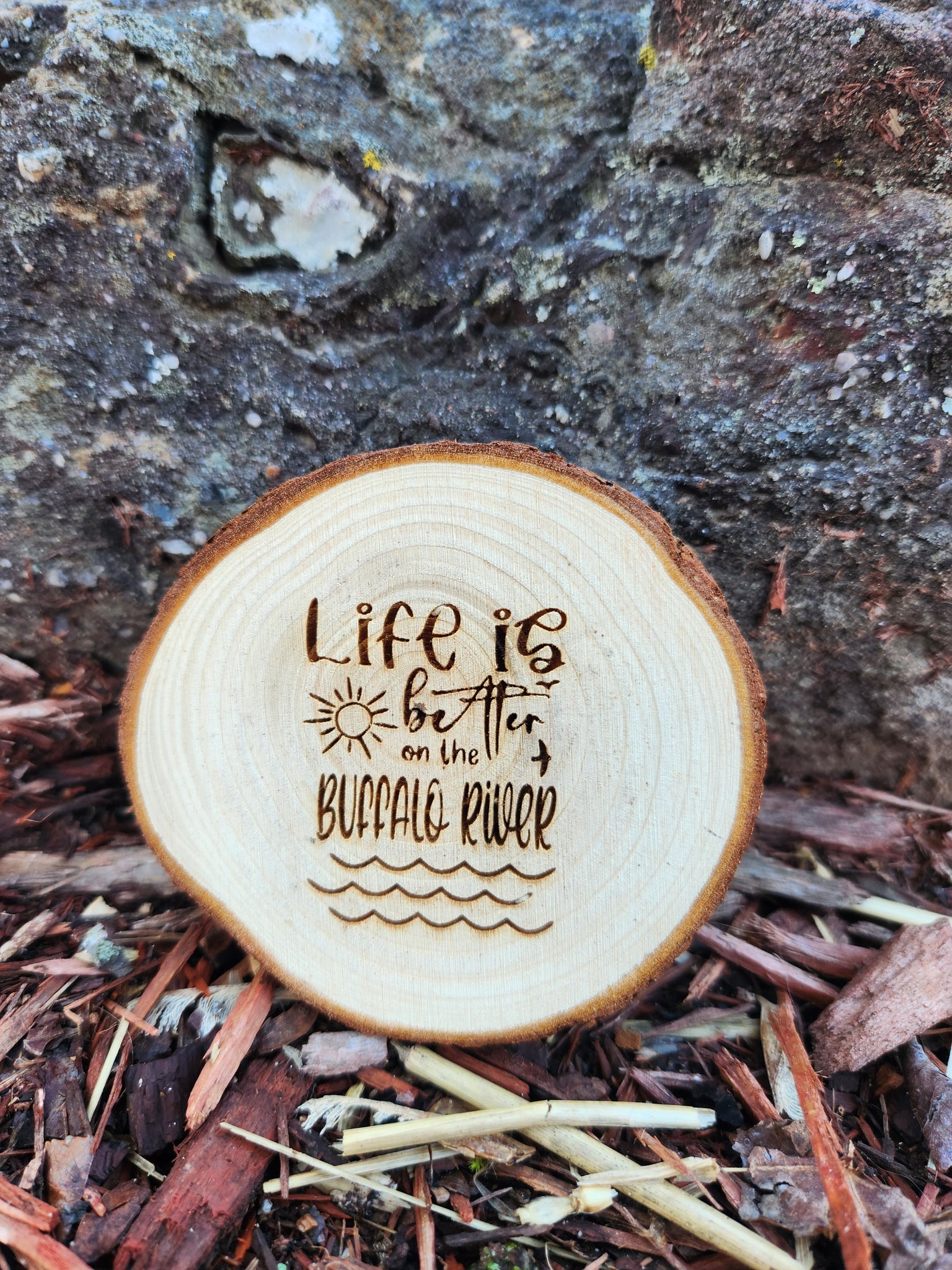Round Wood Life is Better on the Buffalo River Magnet