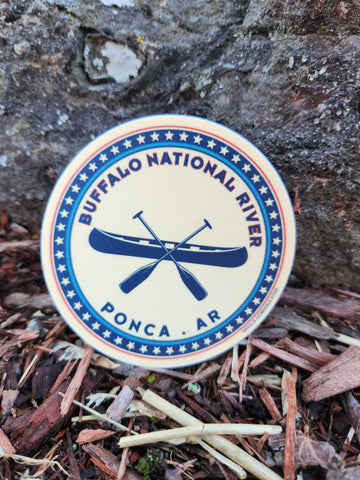 Americana Circle Buffalo National River Sticker