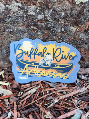Your Furry Friend in a Canoe Sticker