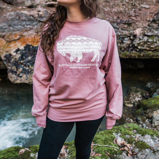 Womens Southwestern Buffalo Sweater