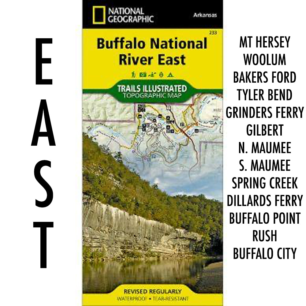 Buffalo National River East Trail Map Buffalo Outdoor Center